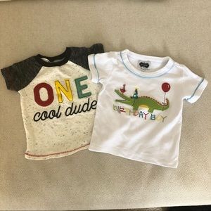2 Mud Pie Baby Boy 1st Birthday Shirts